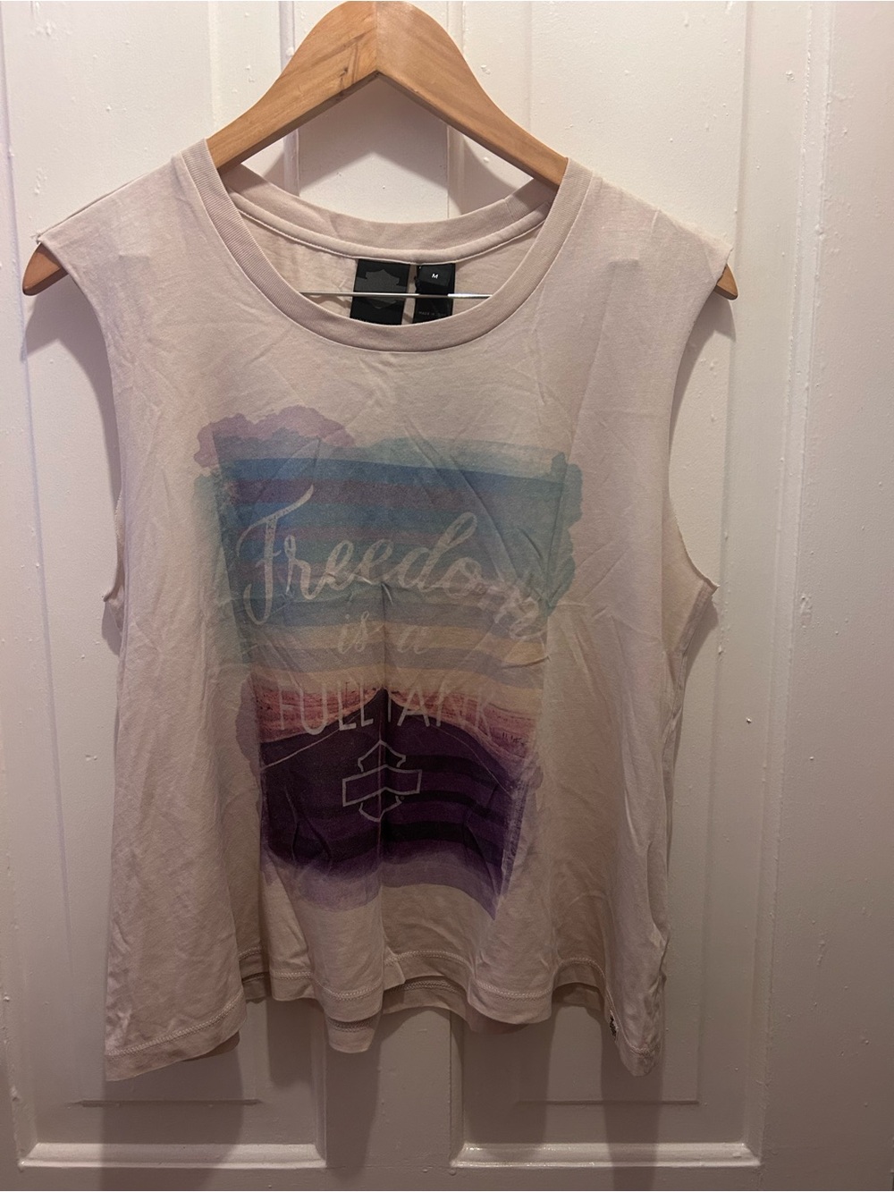 Women's Harley-Davidson "Freedom Is A Full Tank" Boxy Muscle Tank Top - Size M